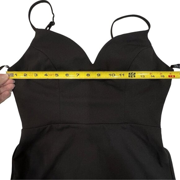 B. DARLIN‎ Juniors Strappy Black Mini Dress Size 9/10 Bodycon Cocktail Party - Picture 10 of 13